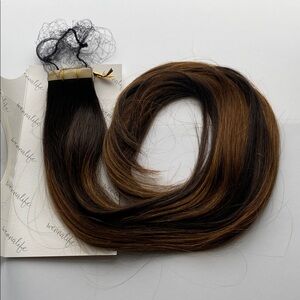 WENNALIFE 22 Inch Tape In Human Hair Extensions Balayage 2/6/P2 20pcs 50g New